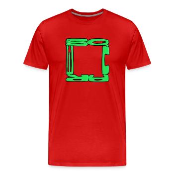 Square Graff - Men's Premium Organic T-Shirt - red - Front - Damien (186cm)