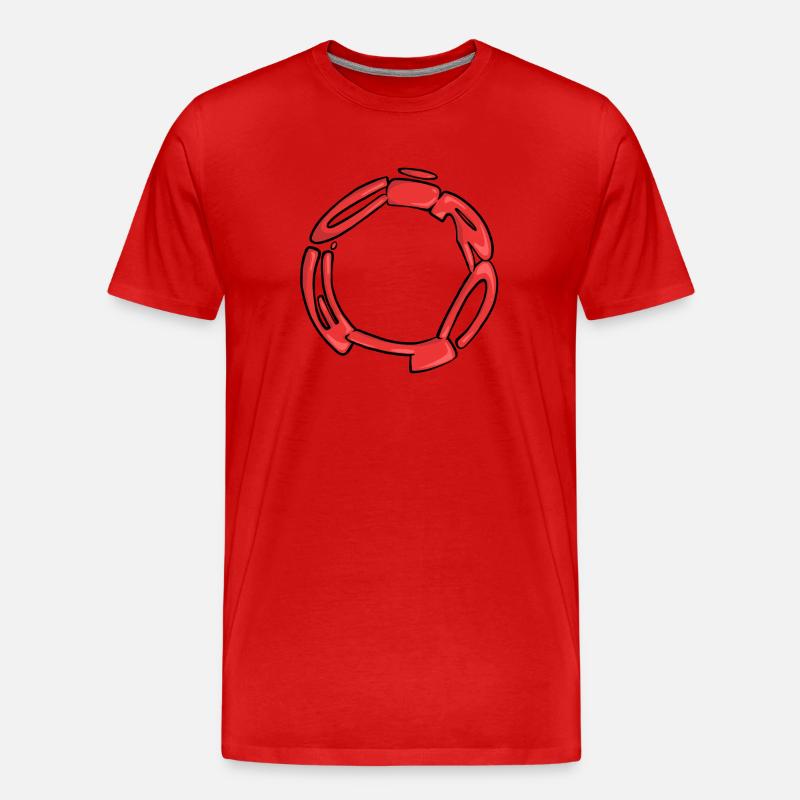 Graff-Kreis - Männer Premium Bio T-Shirt - Rot