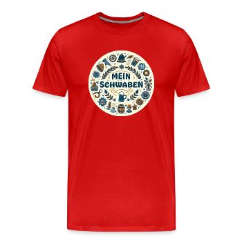 Ma Bavière souabe - T-shirt bio Premium Homme - rouge - Devant - Damien (186cm)