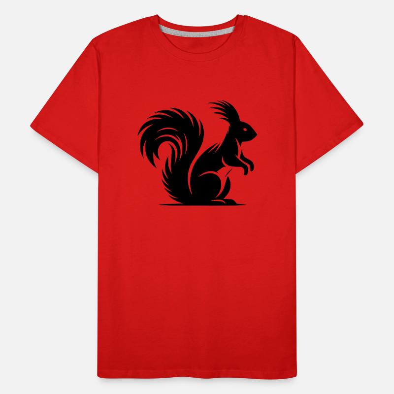 Putziges Eichhörnchen mit buschigem Schwanz Männer Premium Bio T-Shirt