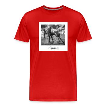 Wölfe Wolfsburg - Männer Premium Bio T-Shirt - Rot - Vorne - Damien (186cm)