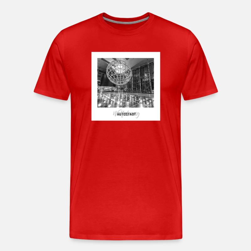 Piazza Wolfsburg - Männer Premium Bio T-Shirt - Rot