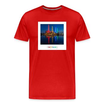 Buntes Kraftwerk Wolfsburg - Männer Premium Bio T-Shirt - Rot - Vorne - Damien (186cm)