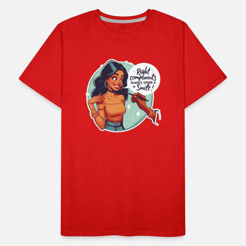 Right compliments always spark a smile Men's Premium Organic T-Shirt