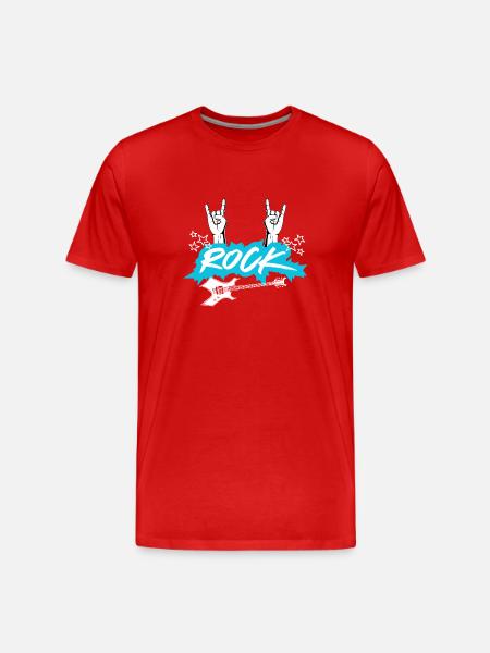 ROCK - Männer Premium Bio T-Shirt - Rot