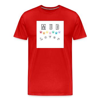 Schmutzige Hunde - Männer Premium Bio T-Shirt - Rot - Vorne - Damien (186cm)