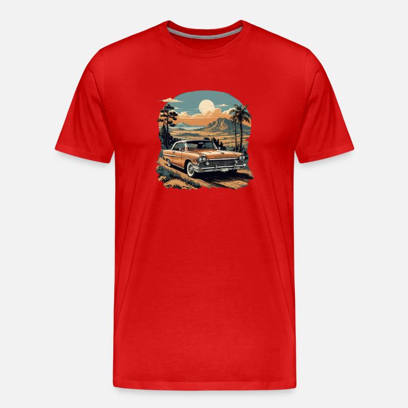 Oldtimer Leidenschaft: Stilvolle Kollektion - Männer Premium Bio T-Shirt - Rot