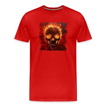 Une peinture personnalisée est une œuvre d’art roulante - T-shirt bio Premium Homme - rouge - Devant - Damien (186cm)