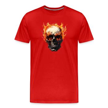 La peinture sur mesure est une forme d’art - T-shirt bio Premium Homme - rouge - Devant - Damien (186cm)