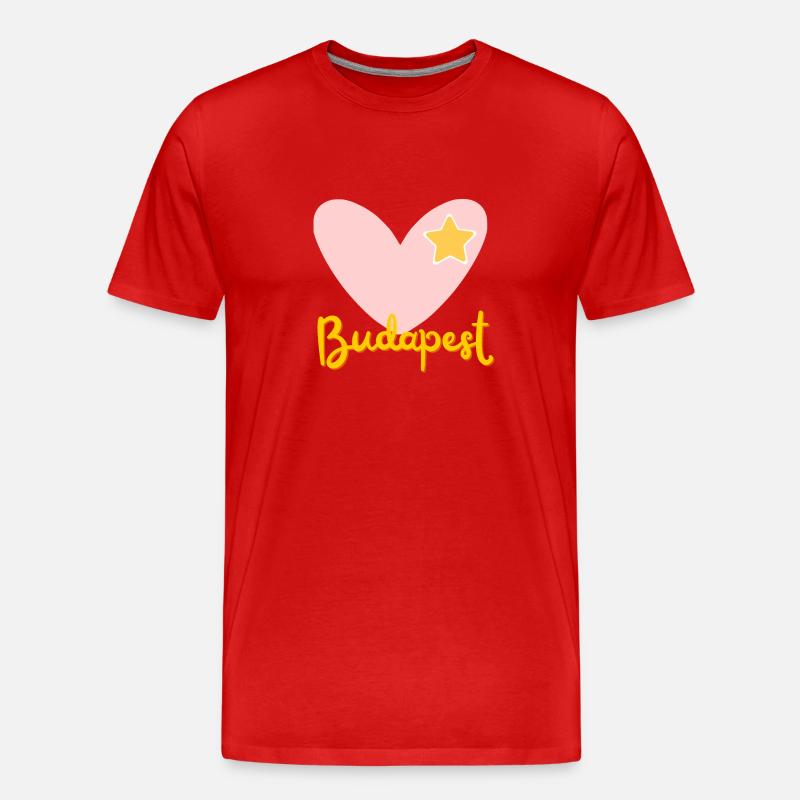 Budapest - Ungarn - Souvenir - Geschenk - Männer Premium Bio T-Shirt - Rot