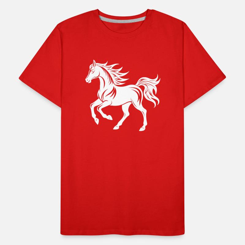 Silhouette de cheval élégante T-shirt bio Premium Homme