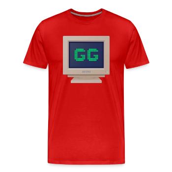 CRT design - GG (Good Game) - Men's Premium Organic T-Shirt - red - Front - Damien (186cm)
