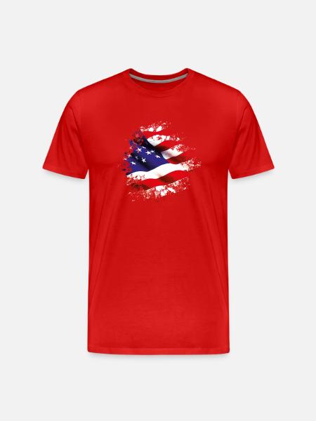 splat USA - Men's Premium Organic T-Shirt - red
