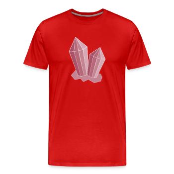 Kristall Rosa - Männer Premium Bio T-Shirt - Rot - Vorne - Damien (186cm)