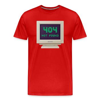 CRT Design - 404 Nicht gefunden - Männer Premium Bio T-Shirt - Rot - Vorne - Damien (186cm)