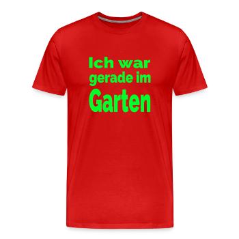 Garten - Männer Premium Bio T-Shirt - Rot - Vorne - Damien (186cm)