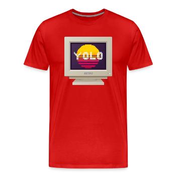 CRT Design - Du lebst nur einmal (YOLO) - Männer Premium Bio T-Shirt - Rot - Vorne - Damien (186cm)