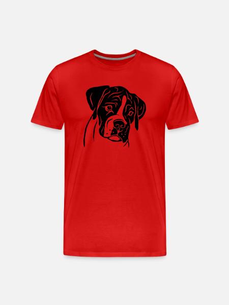 Chiot Boxer - T-shirt bio Premium Homme - rouge