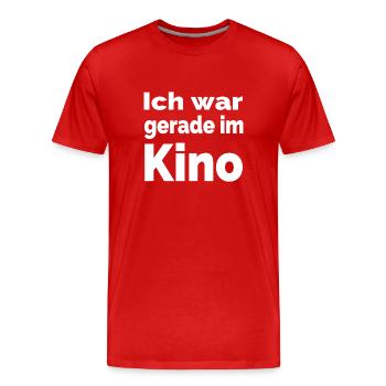 Kino - Männer Premium Bio T-Shirt - Rot - Vorne - Damien (186cm)
