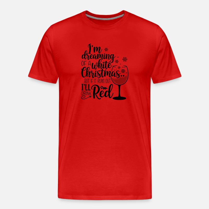 white christmas red wine - Männer Premium Bio T-Shirt - Rot