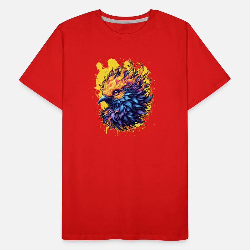 Feurige Phönix-Vogelkunst Männer Premium Bio T-Shirt