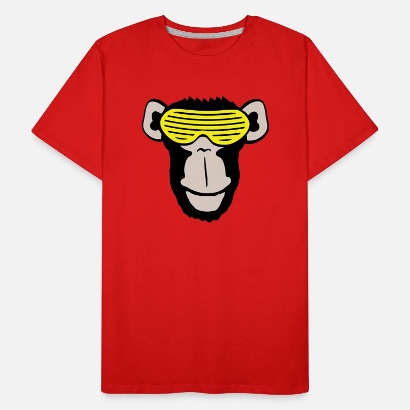 Lunettes de soleil funky Gorilla Cool Party Monkey Fun T-shirt bio Premium Homme
