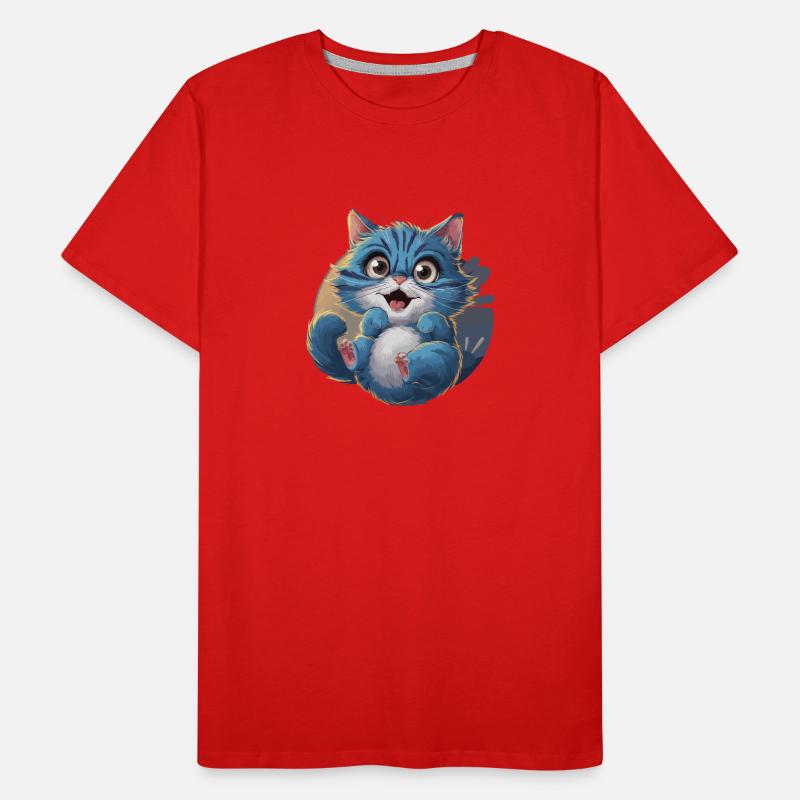 Chat bleu T-shirt bio Premium Homme