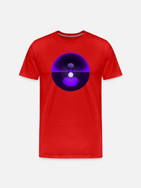 geometrisches Design - Männer Premium Bio T-Shirt - Rot