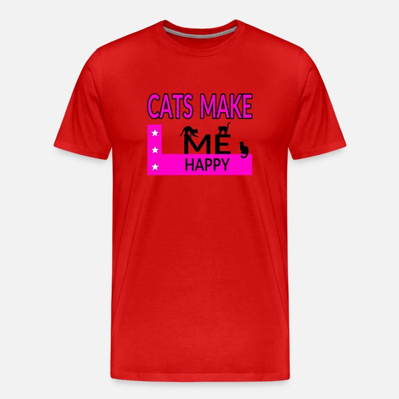 Katzen - Männer Premium Bio T-Shirt - Rot