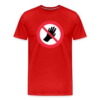 Please don't touch me - Autism - Asperger - Men's Premium Organic T-Shirt - red - Front - Damien (186cm)