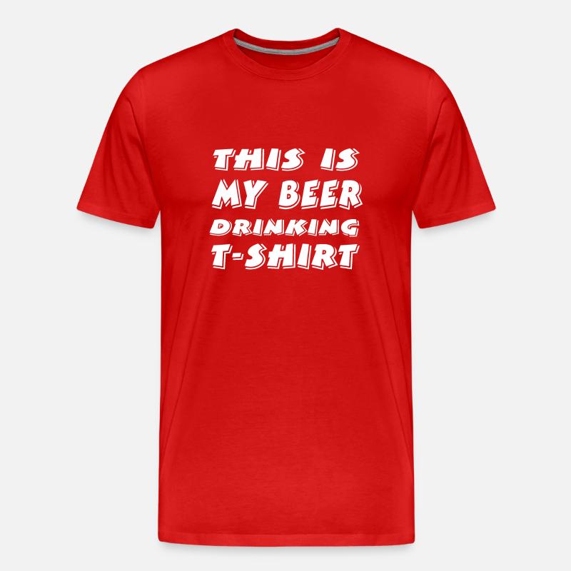 Bier - Männer Premium Bio T-Shirt - Rot