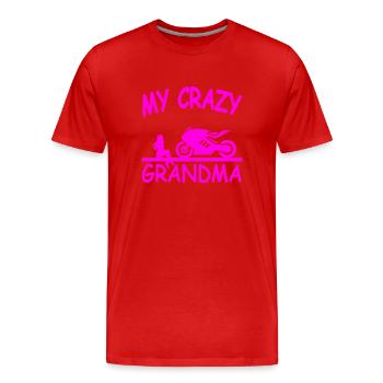 Oma - Männer Premium Bio T-Shirt - Rot - Vorne - Damien (186cm)