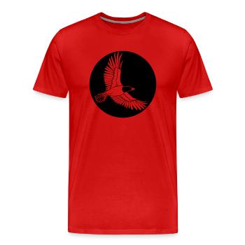 Adler - Männer Premium Bio T-Shirt - Rot - Vorne - Damien (186cm)