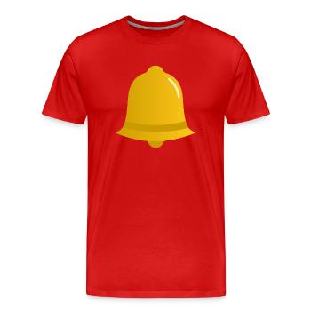 Cloche de Noël - T-shirt bio Premium Homme - rouge - Devant - Damien (186cm)