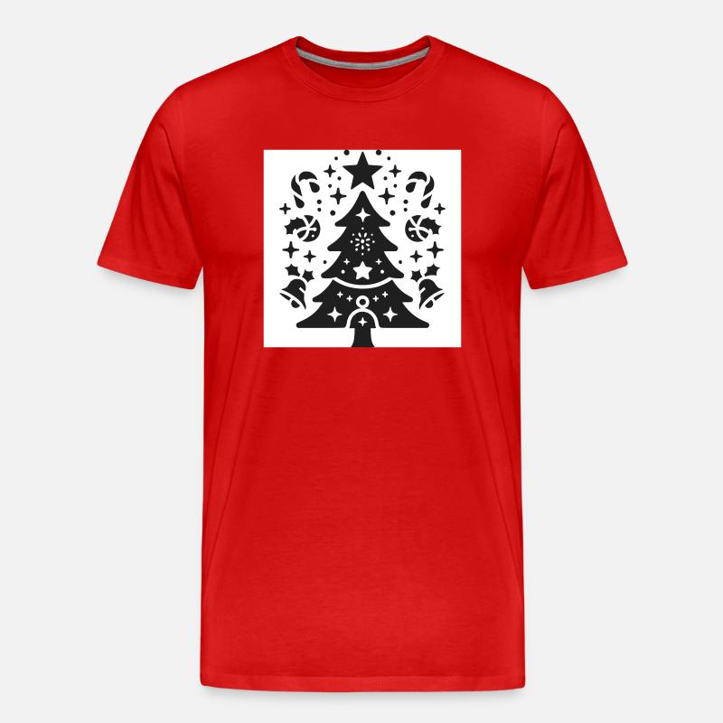 Christmas - Männer Premium Bio T-Shirt - Rot