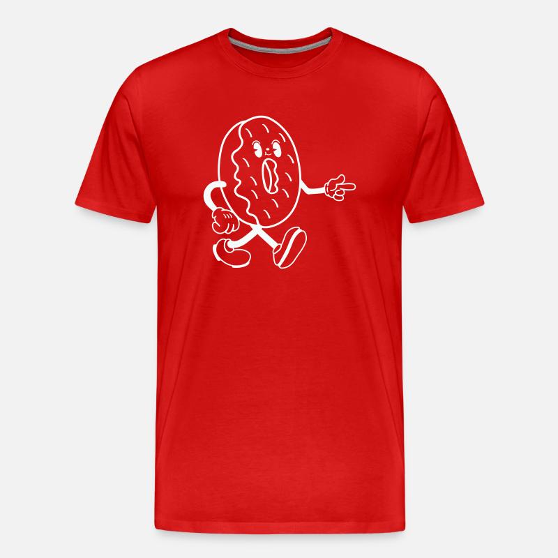 Donut Comic - Männer Premium Bio T-Shirt - Rot
