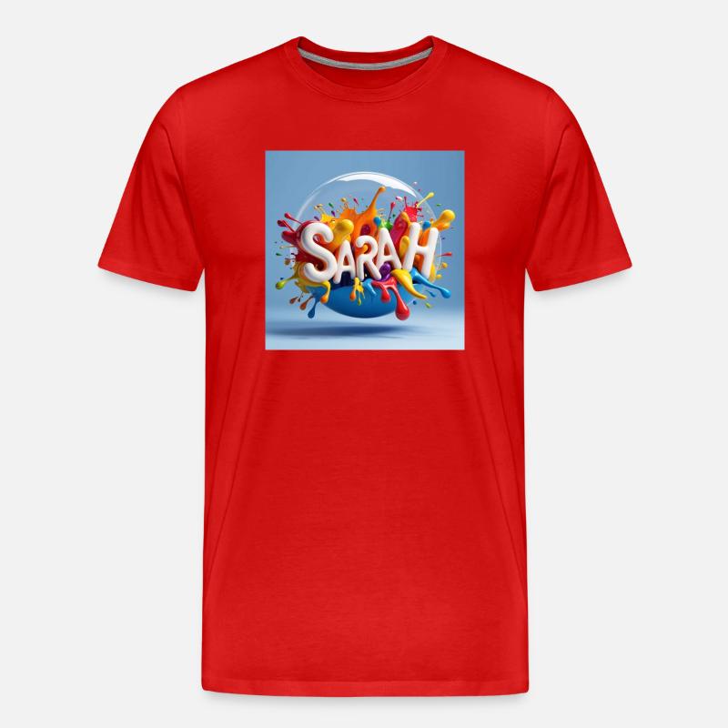 SARA - Männer Premium Bio T-Shirt - Rot