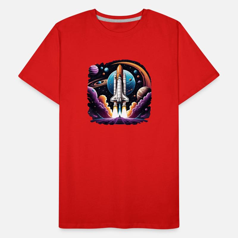 Fusée Astronaute Astronaute Cadeau Spatial Navette T-shirt bio Premium Homme