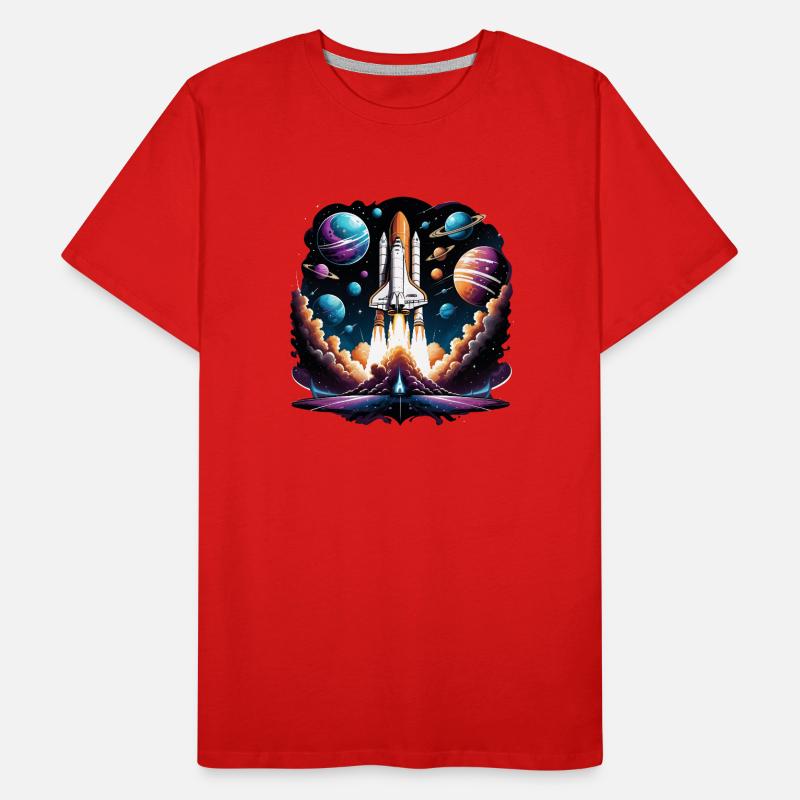 Fusée Astronaute Astronaute Cadeau Spatial Navette T-shirt bio Premium Homme