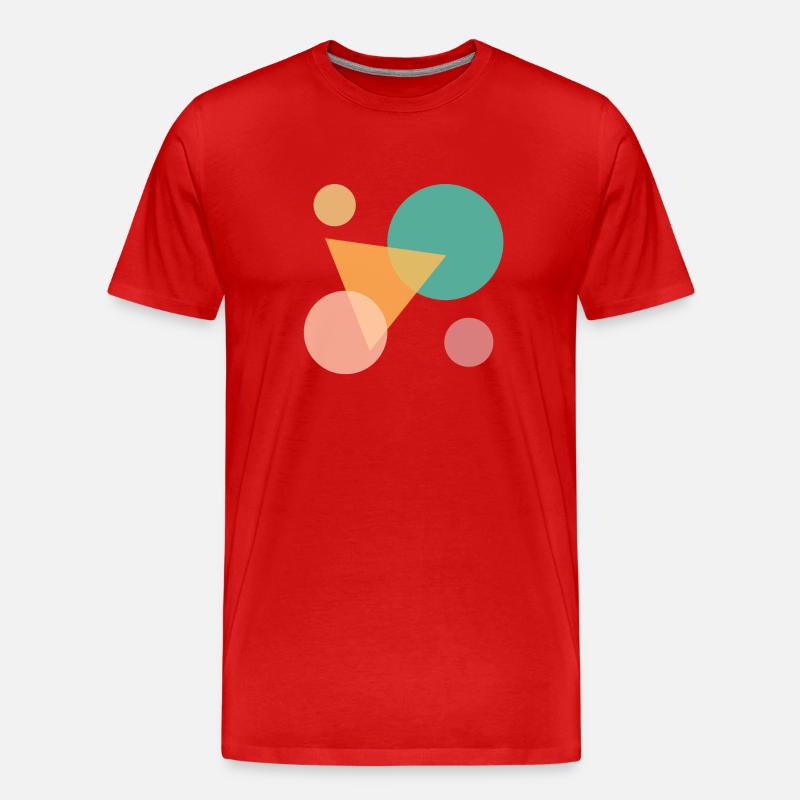 Moderne Abstrakte Geometrische - Männer Premium Bio T-Shirt - Rot