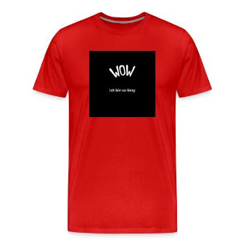 Sexy - Männer Premium Bio T-Shirt - Rot - Vorne - Damien (186cm)