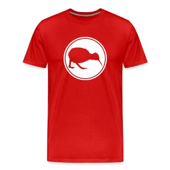 Kiwi - Neuseeland - Nouvelle-Zélande - Maori - Aotearoa - T-shirt bio Premium Homme - rouge - Devant - Damien (186cm)