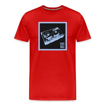 Enfants des années 90 - T-shirt bio Premium Homme - rouge - Devant - Damien (186cm)