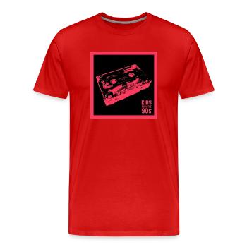 Kids from the 90s - bold red MC feeling - Männer Premium Bio T-Shirt - Rot - Vorne - Damien (186cm)