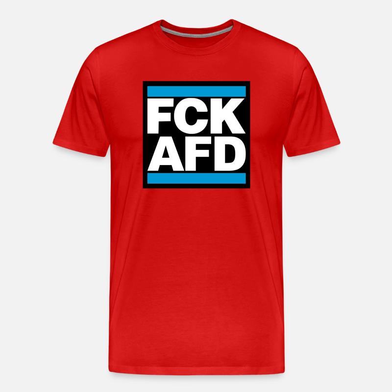 FCK AFD blue capitals - Männer Premium Bio T-Shirt - Rot