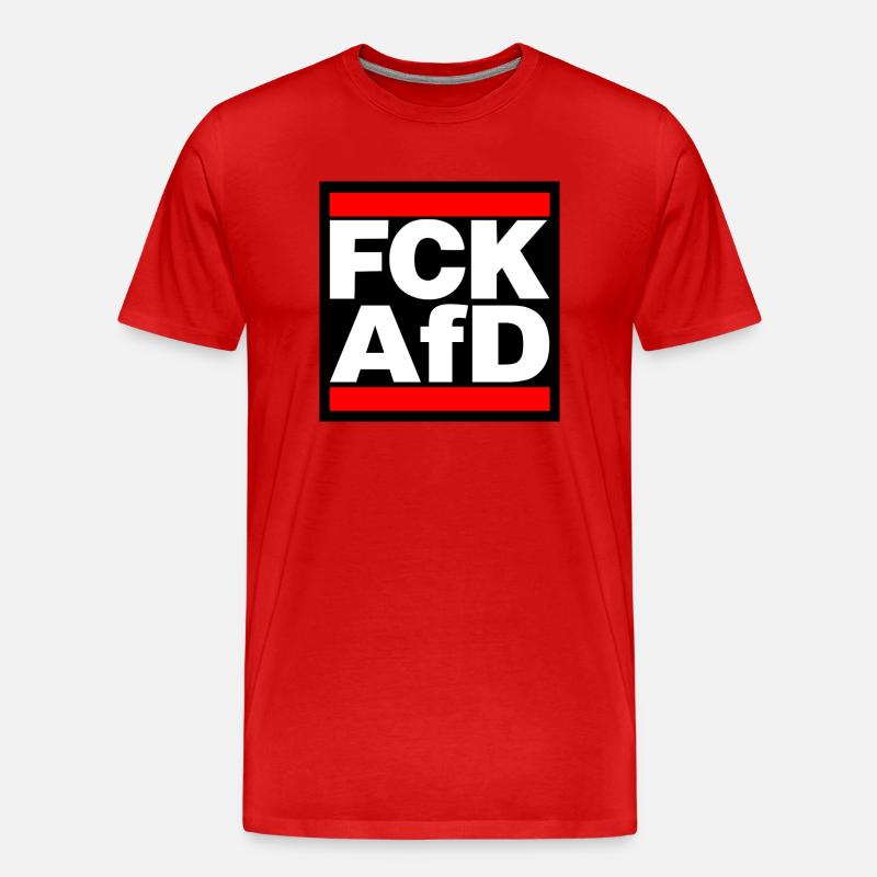 FCK AfD! red - Männer Premium Bio T-Shirt - Rot