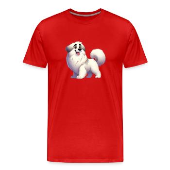 berger des pyrénées - T-shirt bio Premium Homme - rouge - Devant - Damien (186cm)