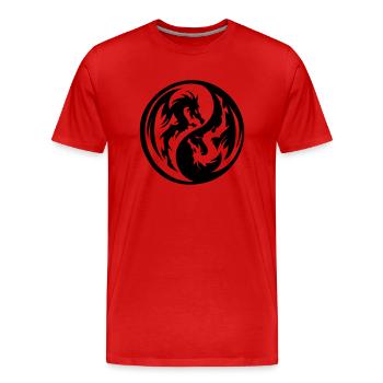 Dragon Ying Yans - T-shirt bio Premium Homme - rouge - Devant - Damien (186cm)