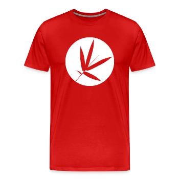 bamboo leaf - Men's Premium Organic T-Shirt - red - Front - Damien (186cm)