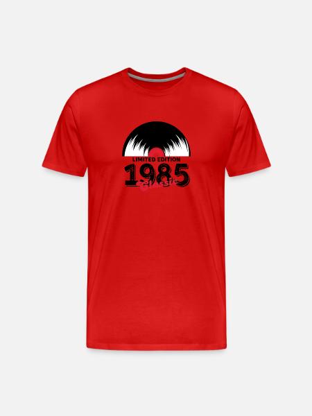 Limited edition 1985 Classic vinyl - Men's Premium Organic T-Shirt - red